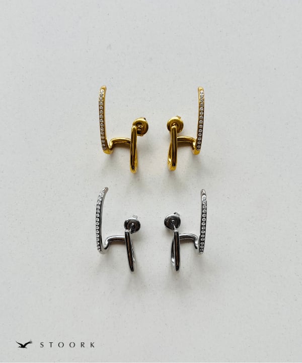 Zirconia Double Line Pierce - stoork