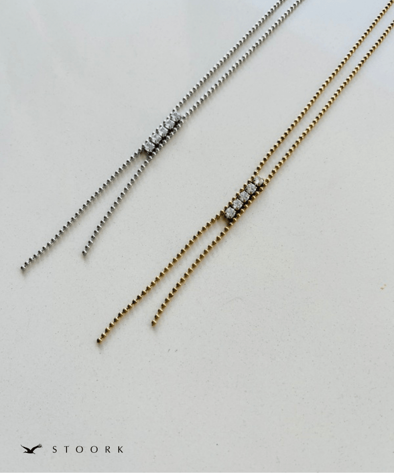 Zirconia Tie Necklace - stoork