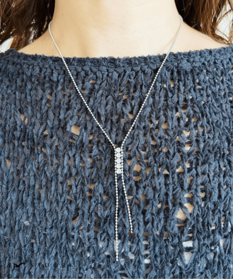 Zirconia Tie Necklace - stoork