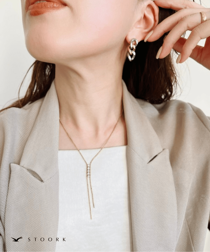 Zirconia Tie Necklace - stoork