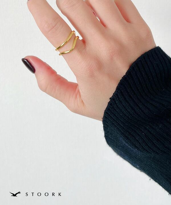 【再入荷】s925 Double Line Ring