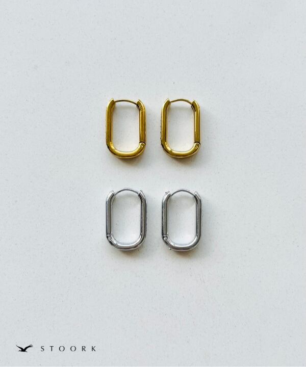 【再入荷】Zircon Ellipse Hoop Pierce