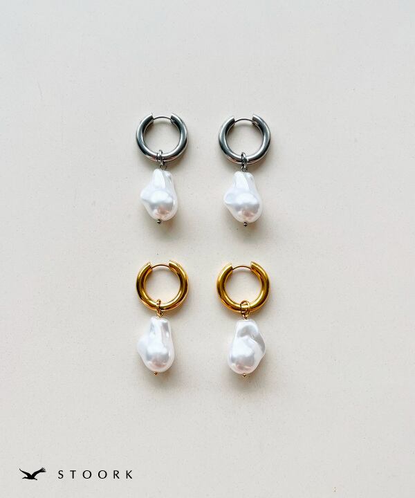 Baroque Pearl Hoop Pierce