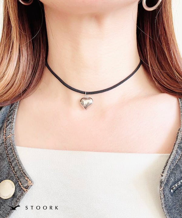 【再入荷】s925 Heart Choker
