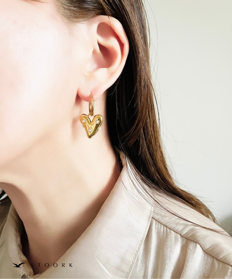 Pearl Dot Heart Pierce