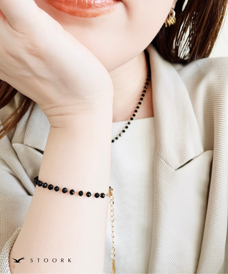 Tiny Black Beads Bracelet