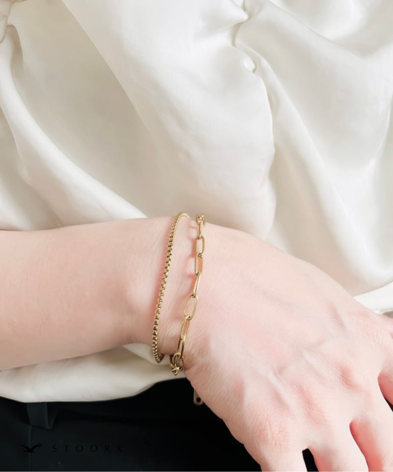 Double Chain Layered Bracelet