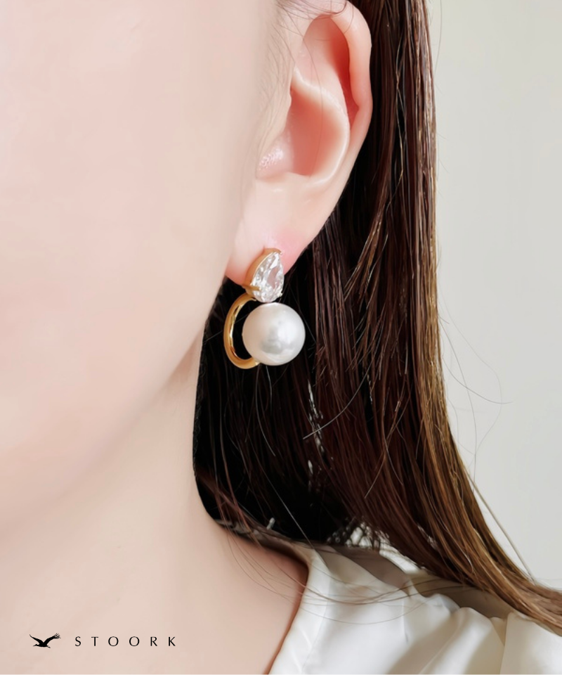 Drop Stone Pearl Pierce