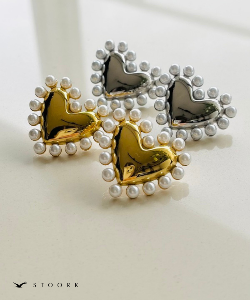 Pearl Frame Heart Pierce