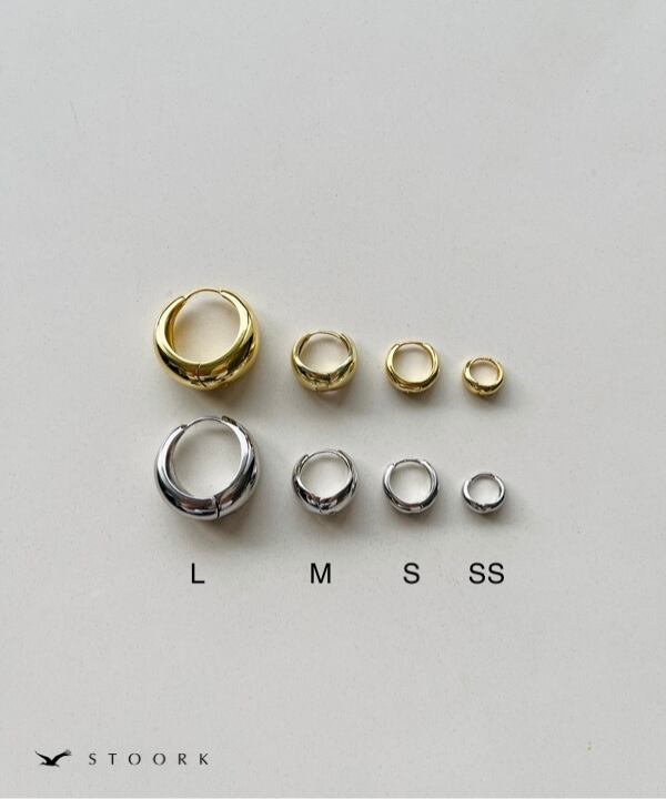【再入荷】s925 Hoop Pierce_L