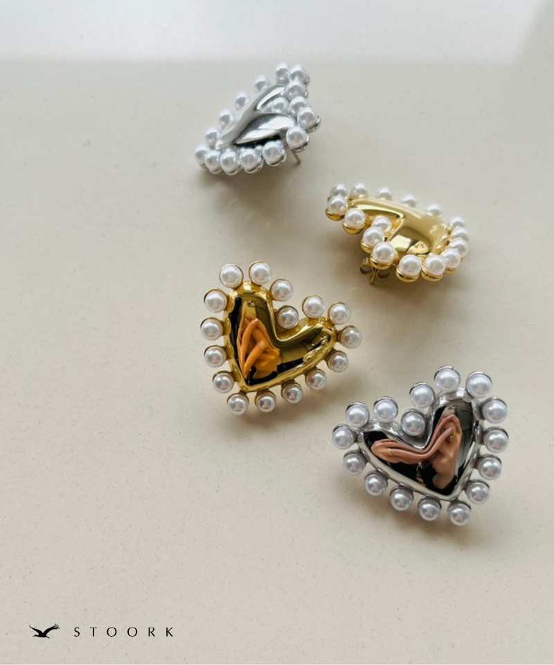 Pearl Frame Heart Pierce