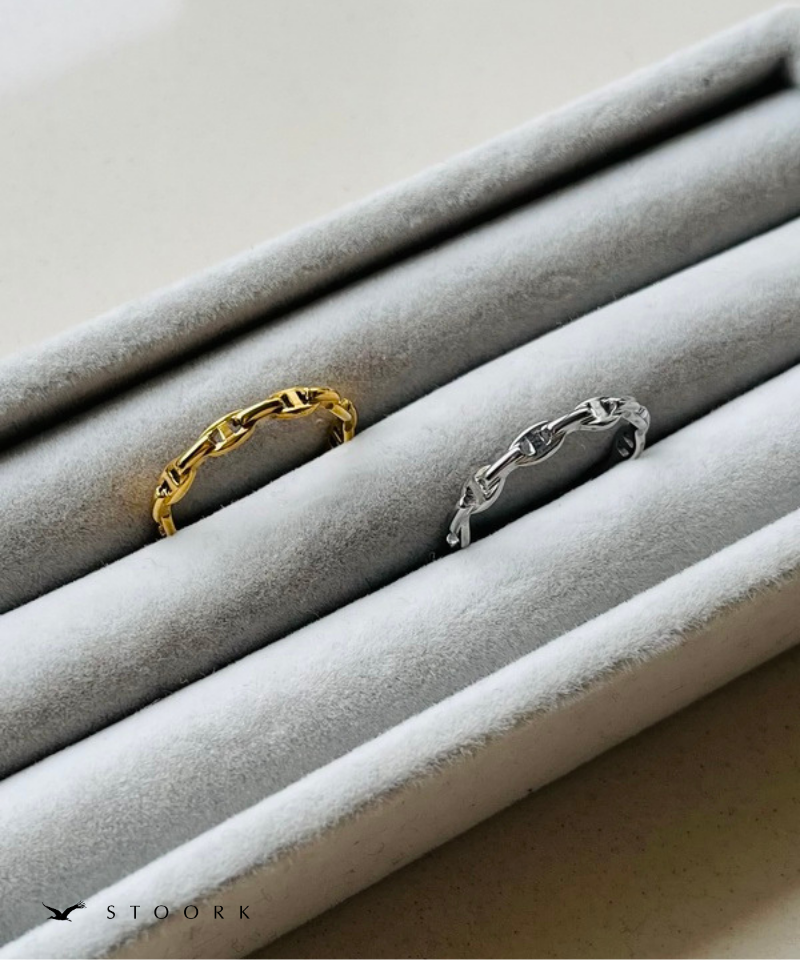 Skinny Link Chain Ring