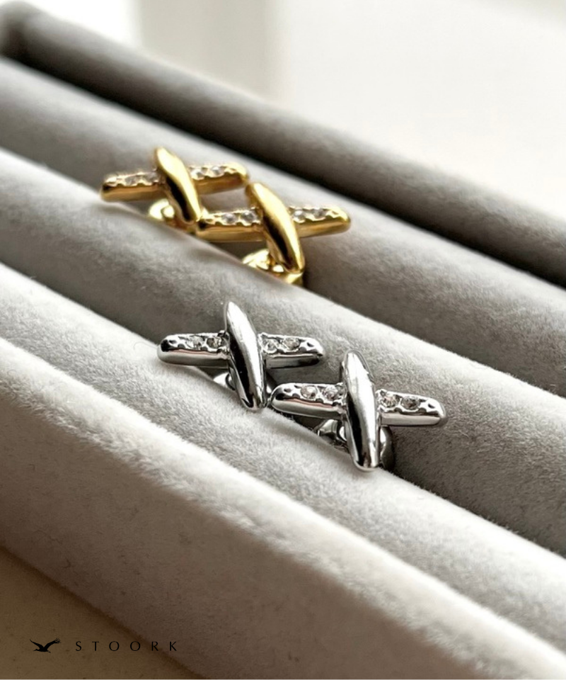 Cross Line Zircon Pierce