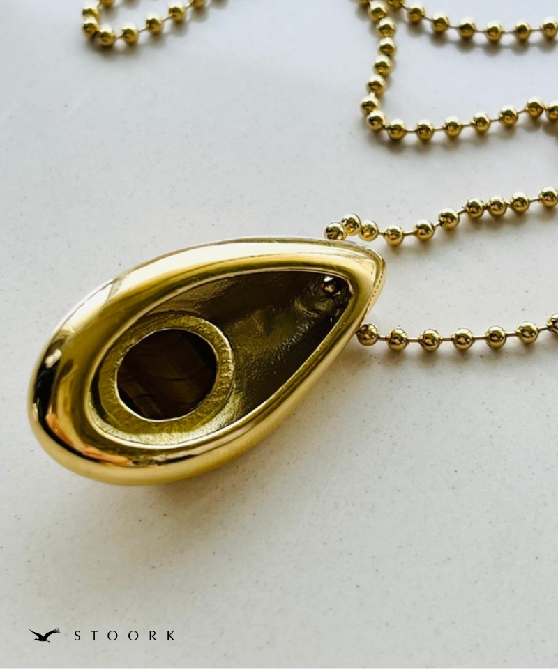 Oval Stone Charm Necklace