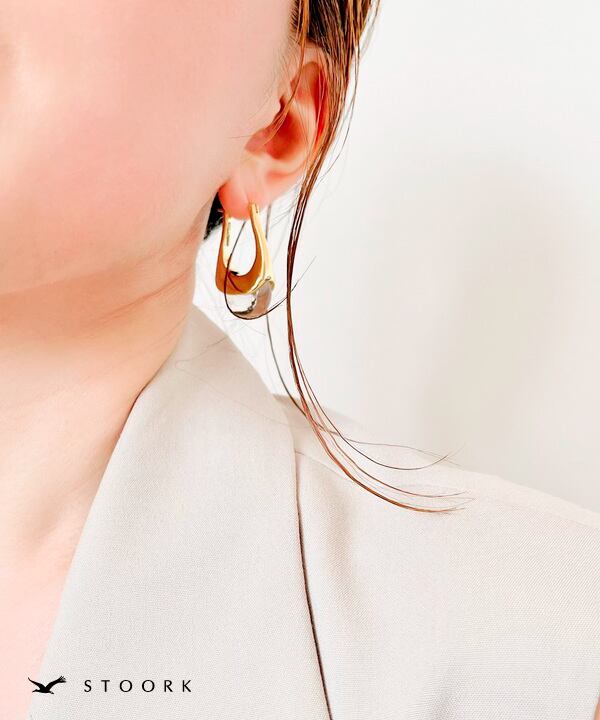【再入荷】s925 Clear Metal Pierce