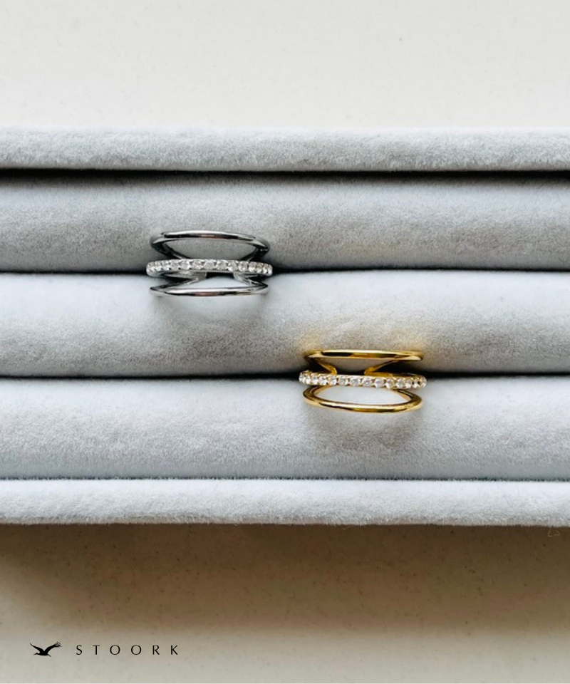 Triple Line Zircon Ear Cuff