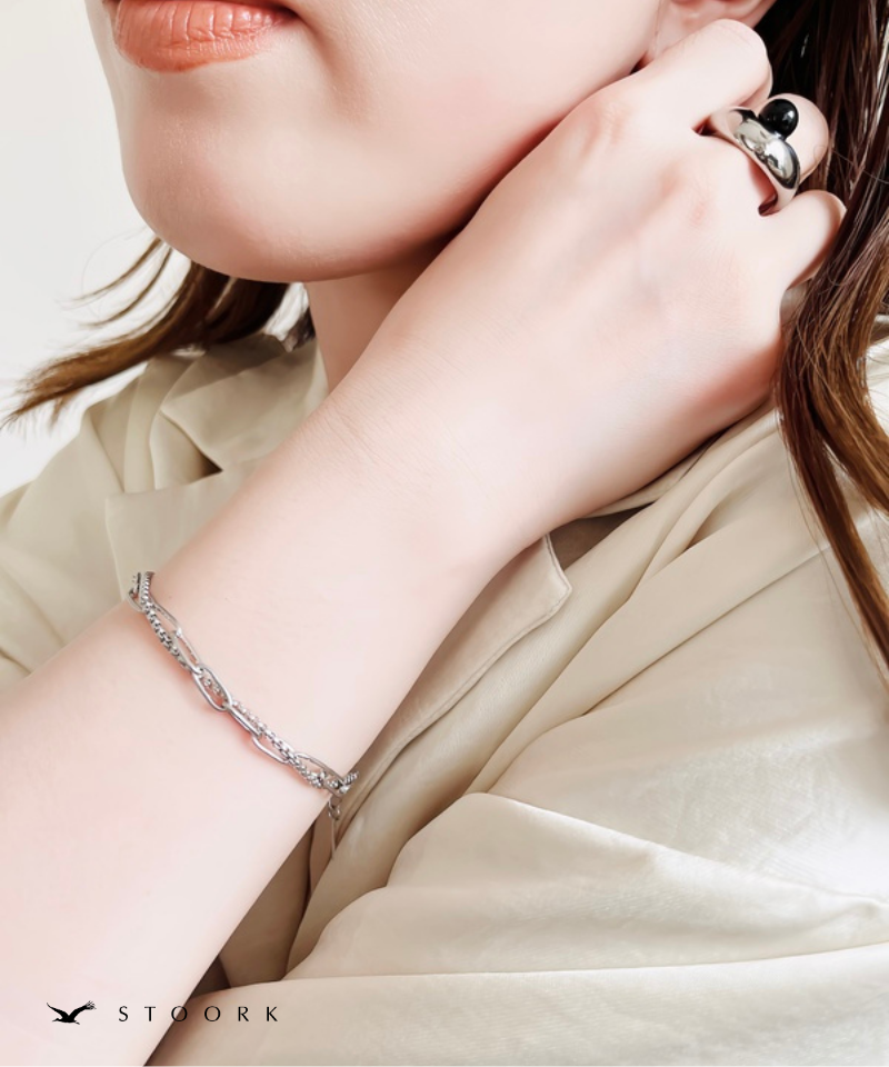 Double Chain Layered Bracelet