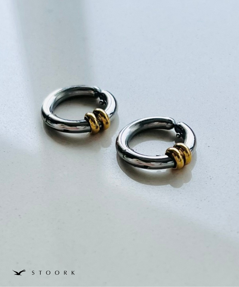 2Tone Hoop Earring