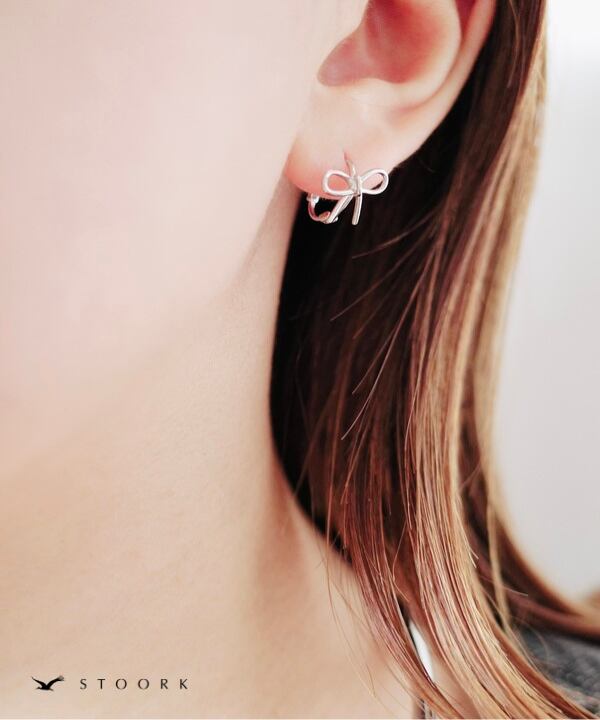 s925 Ribbon Hoop Pierce