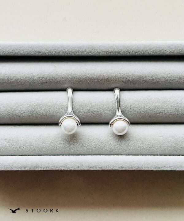 s925 Pearl Zircon Long Pierce