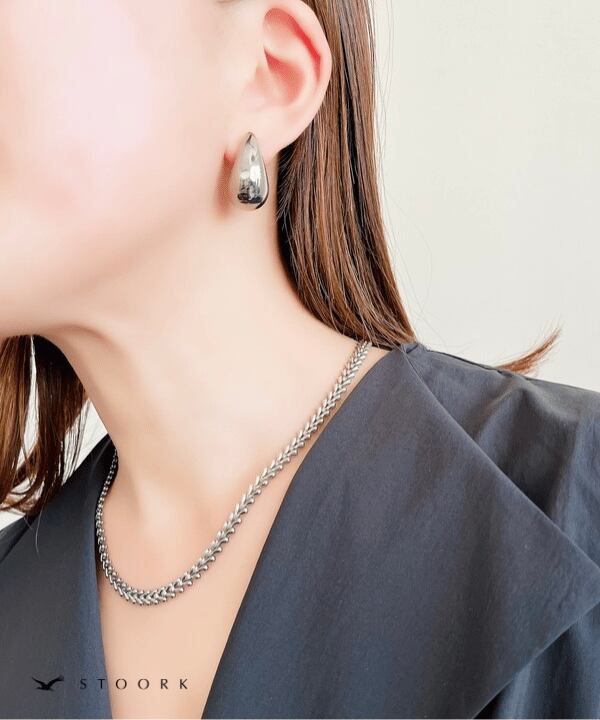 【再入荷】Filled Leaf Chain Necklace