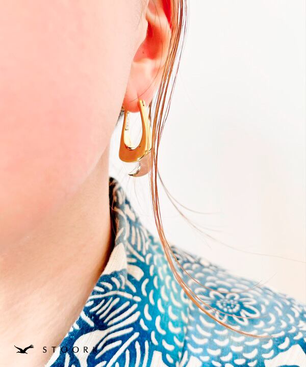 【再入荷】s925 Clear Metal Pierce