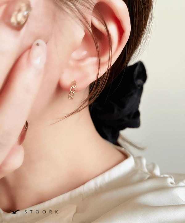 【再入荷】s925 Chain Hoop Pierce