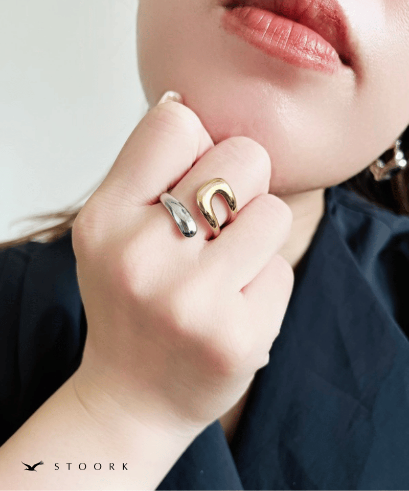 2Tone Cross Ring - stoork