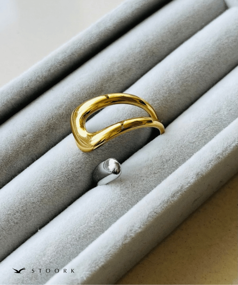 2Tone Cross Ring - stoork
