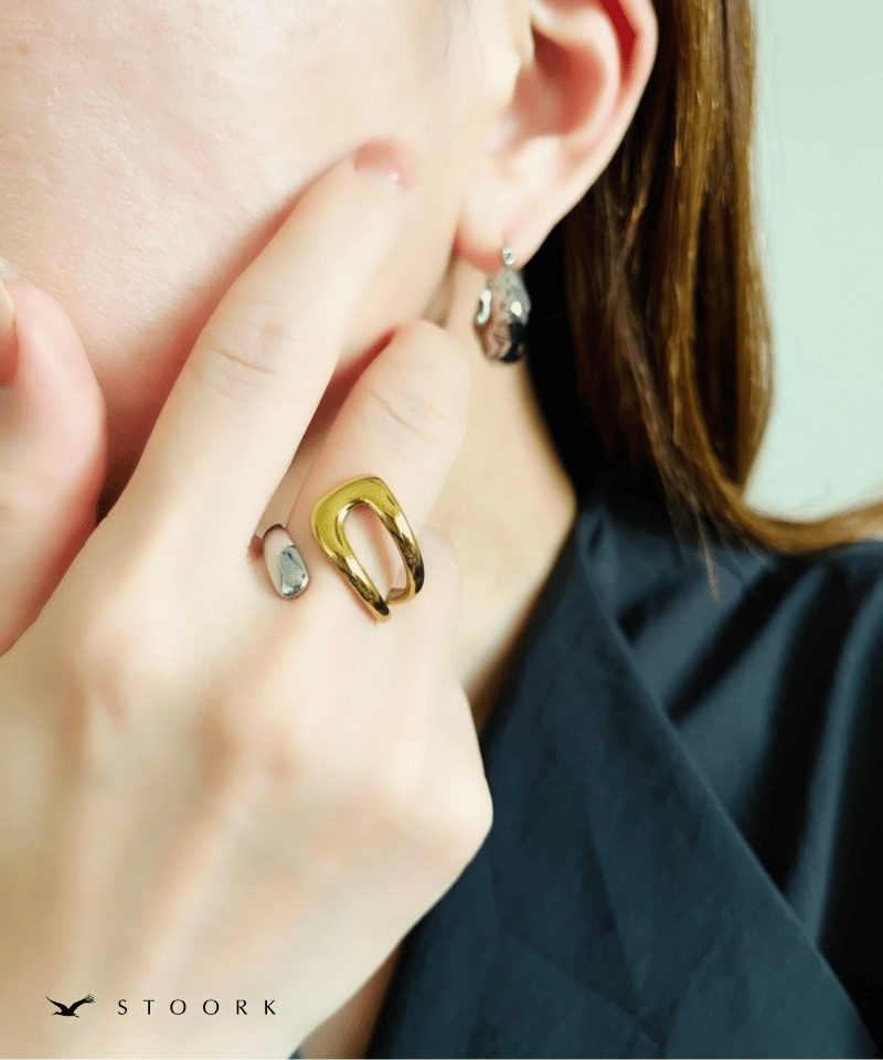 2Tone Cross Ring - stoork