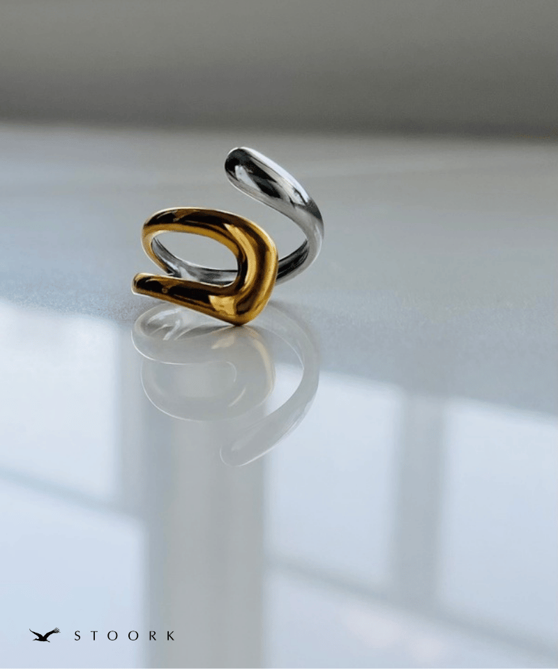 2Tone Cross Ring - stoork