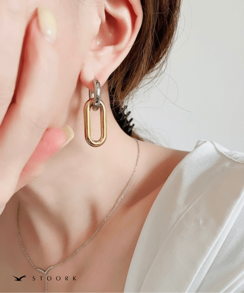 2Tone Oval Link Pierce - stoork