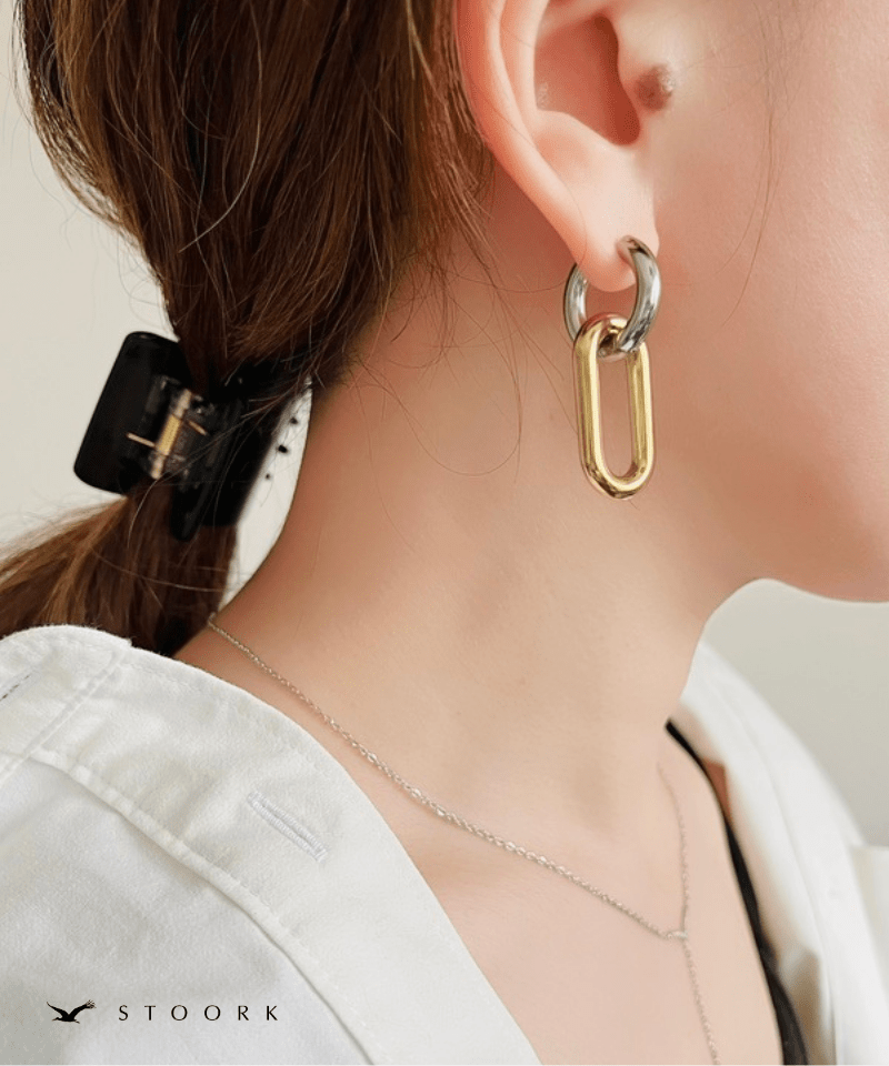 2Tone Oval Link Pierce - stoork