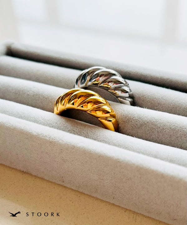 【再入荷】316L Croissant Ring - stoork