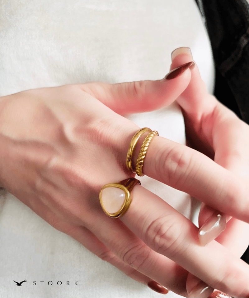 316L Dot Double Ring | 金属アレルギー対応アクセサリー通販ショップ