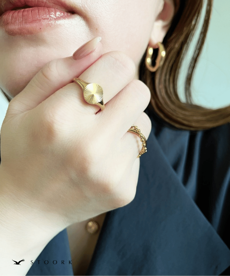 316L Jagged Circle Ring - stoork