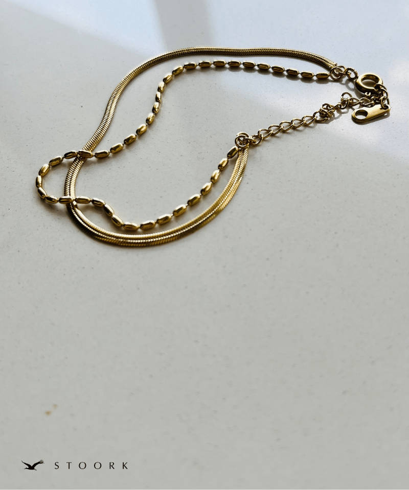 316L Rice & Snake Chain Bracelet - stoork