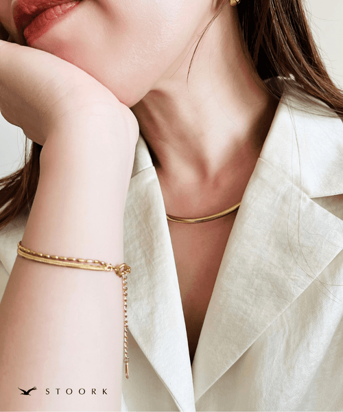 316L Rice & Snake Chain Bracelet | 金属アレルギー対応アクセサリー