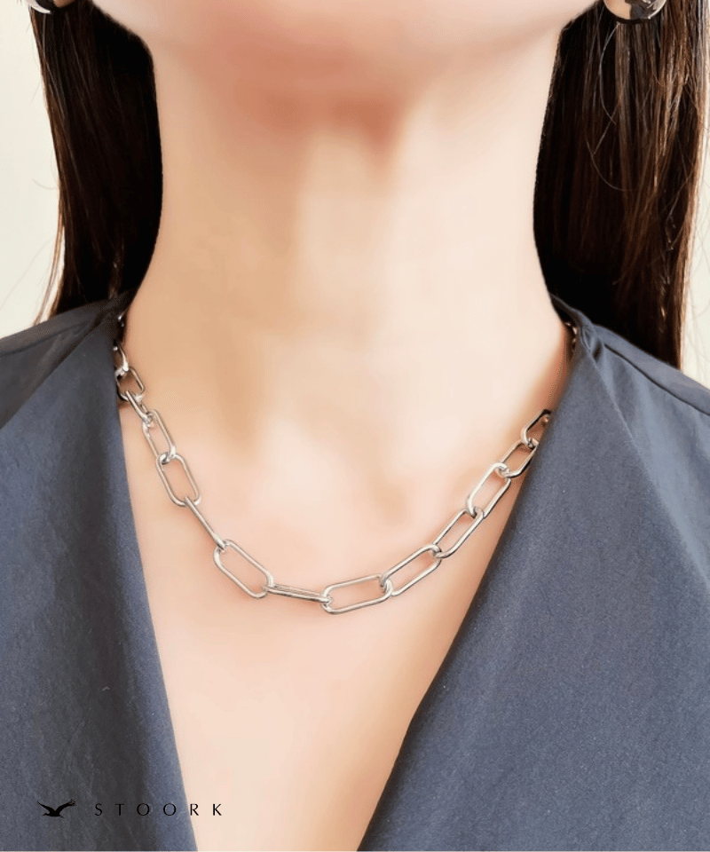 316L Simple Chain Necklace | 金属アレルギー対応アクセサリー通販
