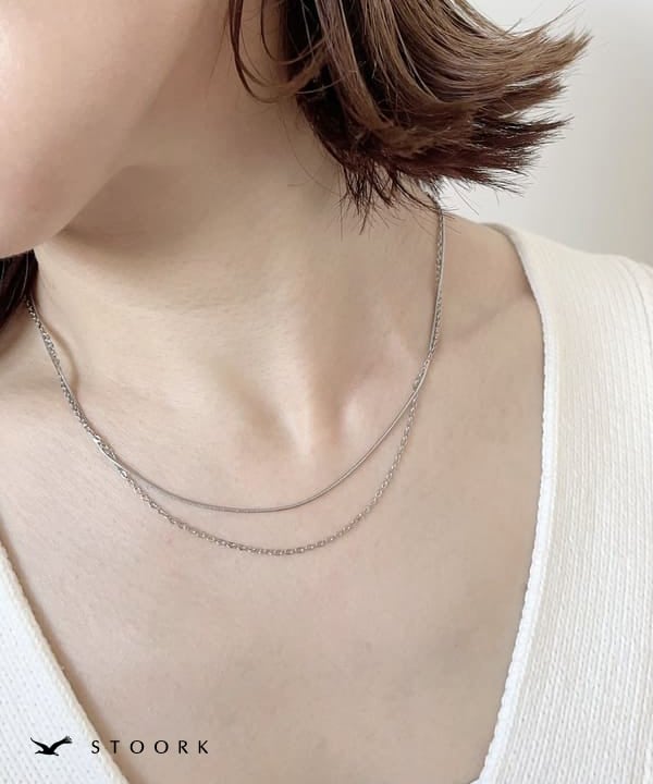 316L Simple Double Chain Necklace - stoork