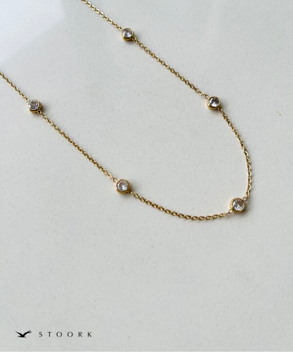 Zircon Station Necklace