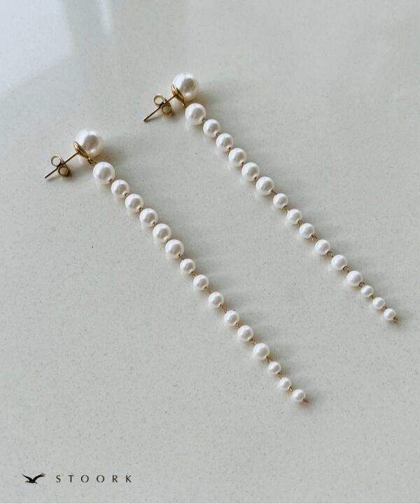 【再入荷】Pearl Long Chain Pierce