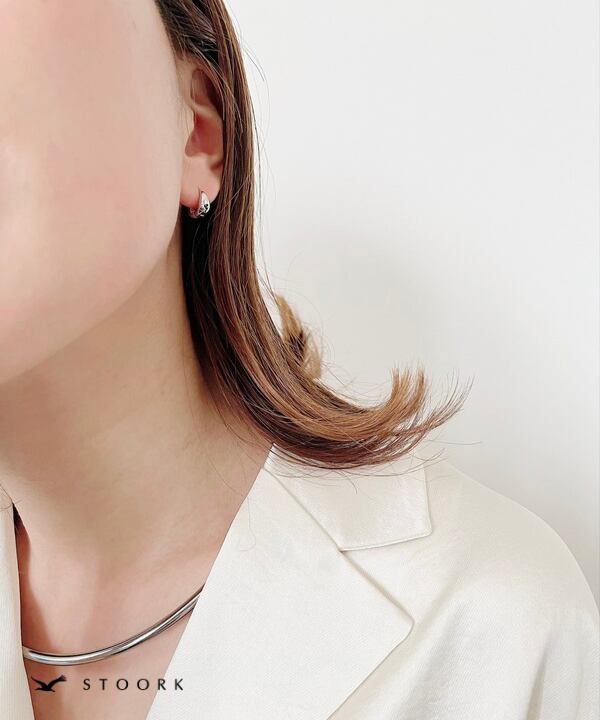 【再入荷】s925 Hoop Pierce_SS