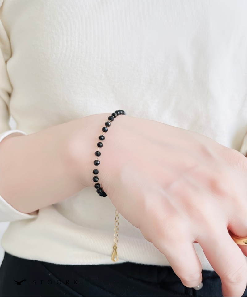Tiny Black Beads Bracelet