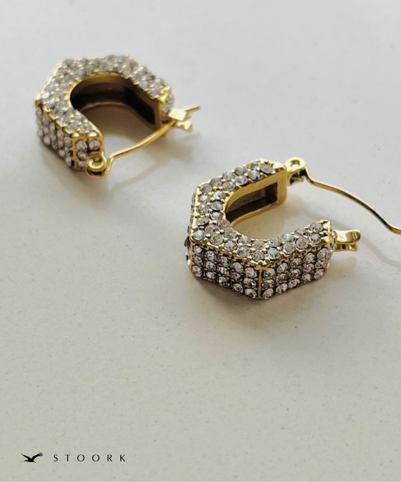 Glitz Hexagon Hoop Pierce