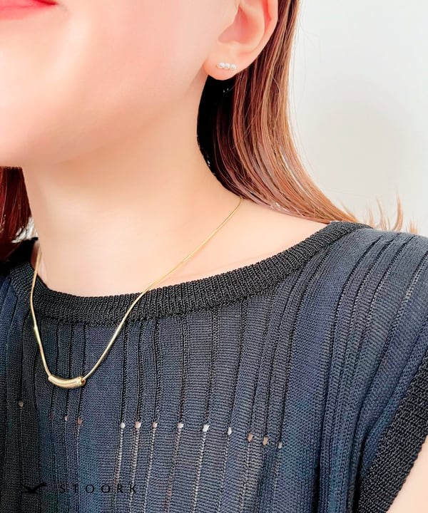 【再入荷】s925 Metal Beans Necklace
