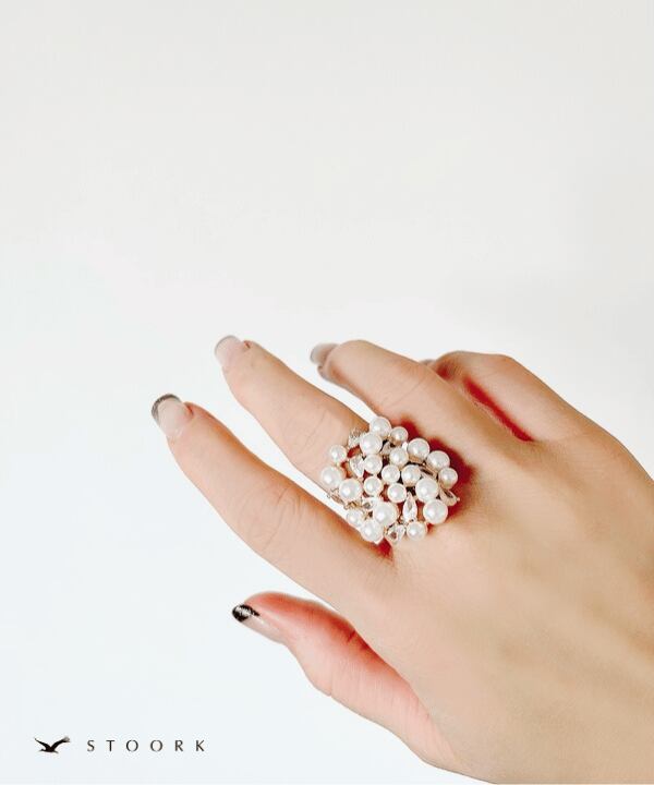 【再入荷】Volume Pearl Ring