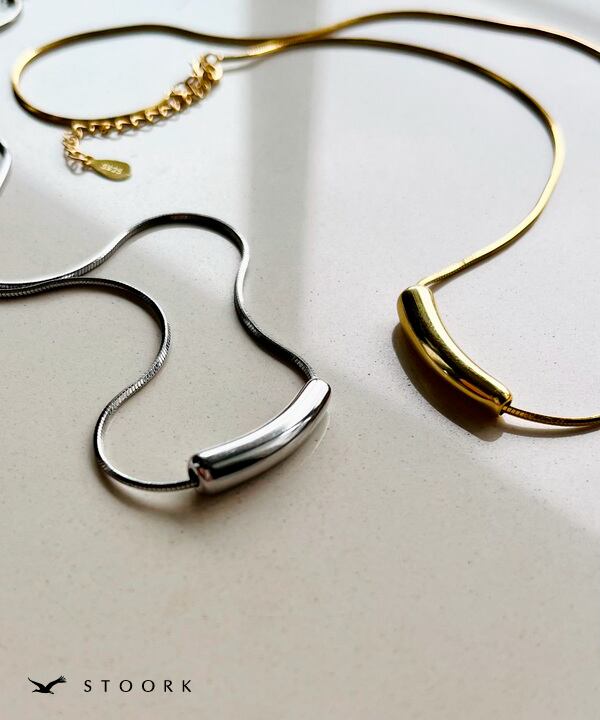 【再入荷】s925 Metal Beans Necklace
