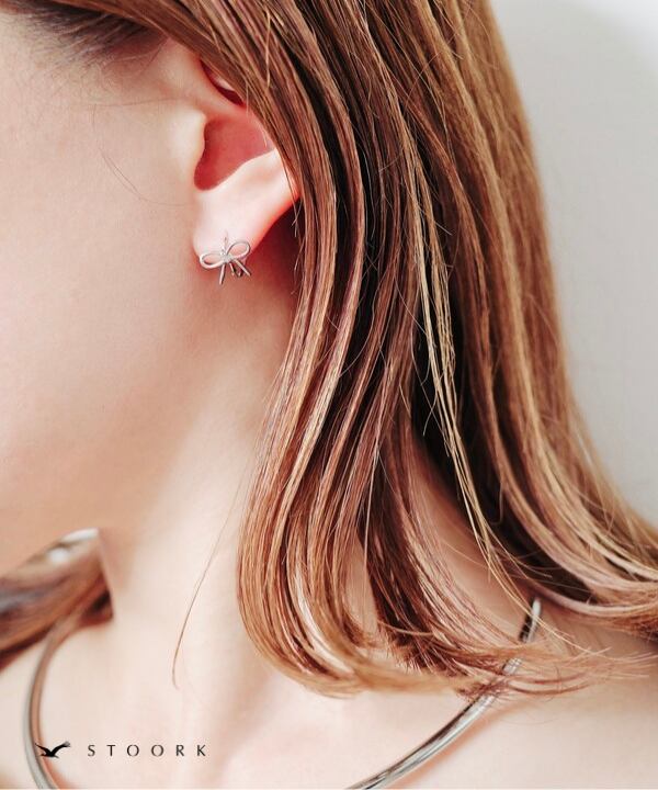 s925 Ribbon Hoop Pierce