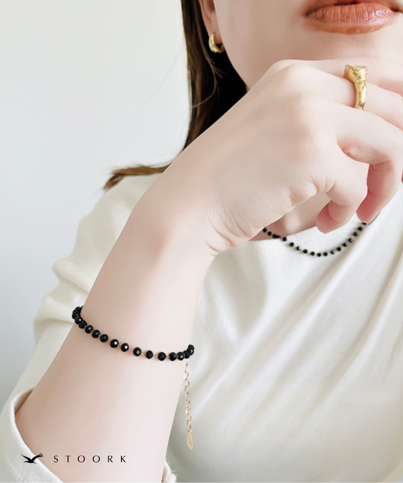 Tiny Black Beads Bracelet